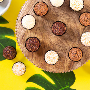 Fruity and tropical chocolate brigadeiros