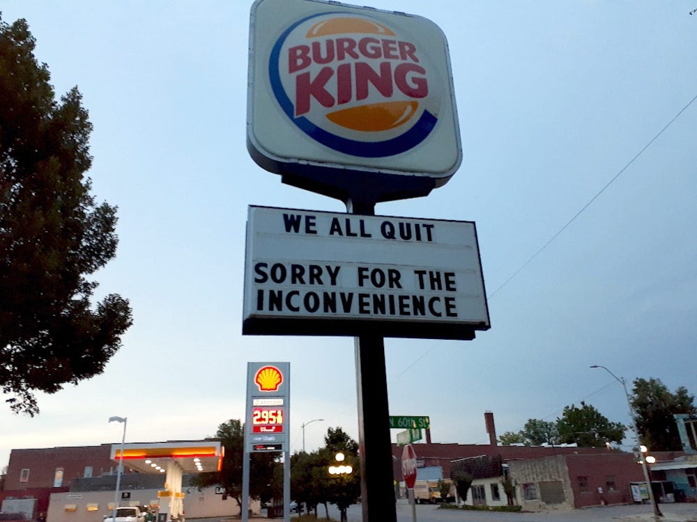 increase workplace happiness to avoid burger king workers quitting
