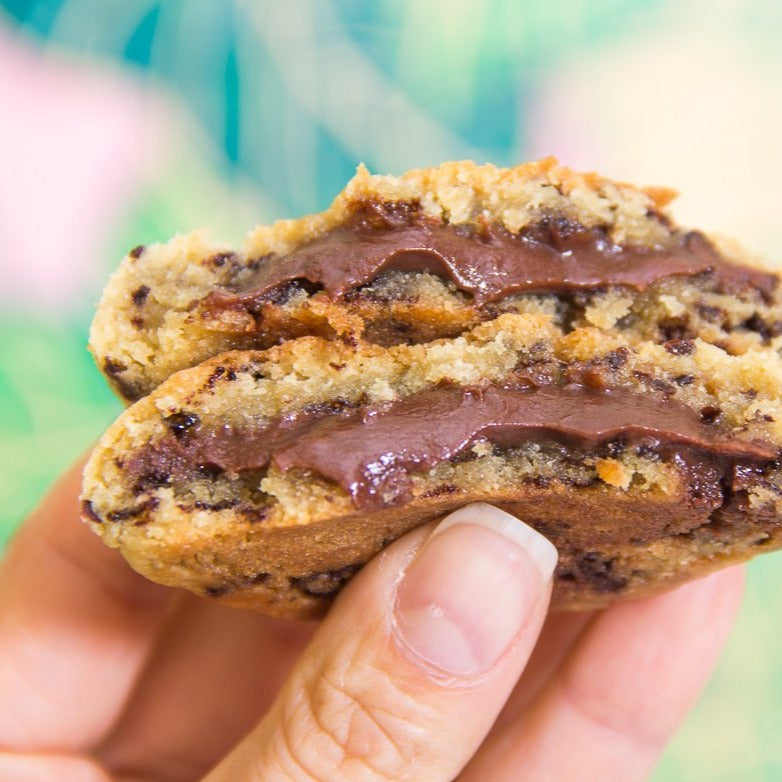 Brigadeiro-Filled Cookies with chocolate inside