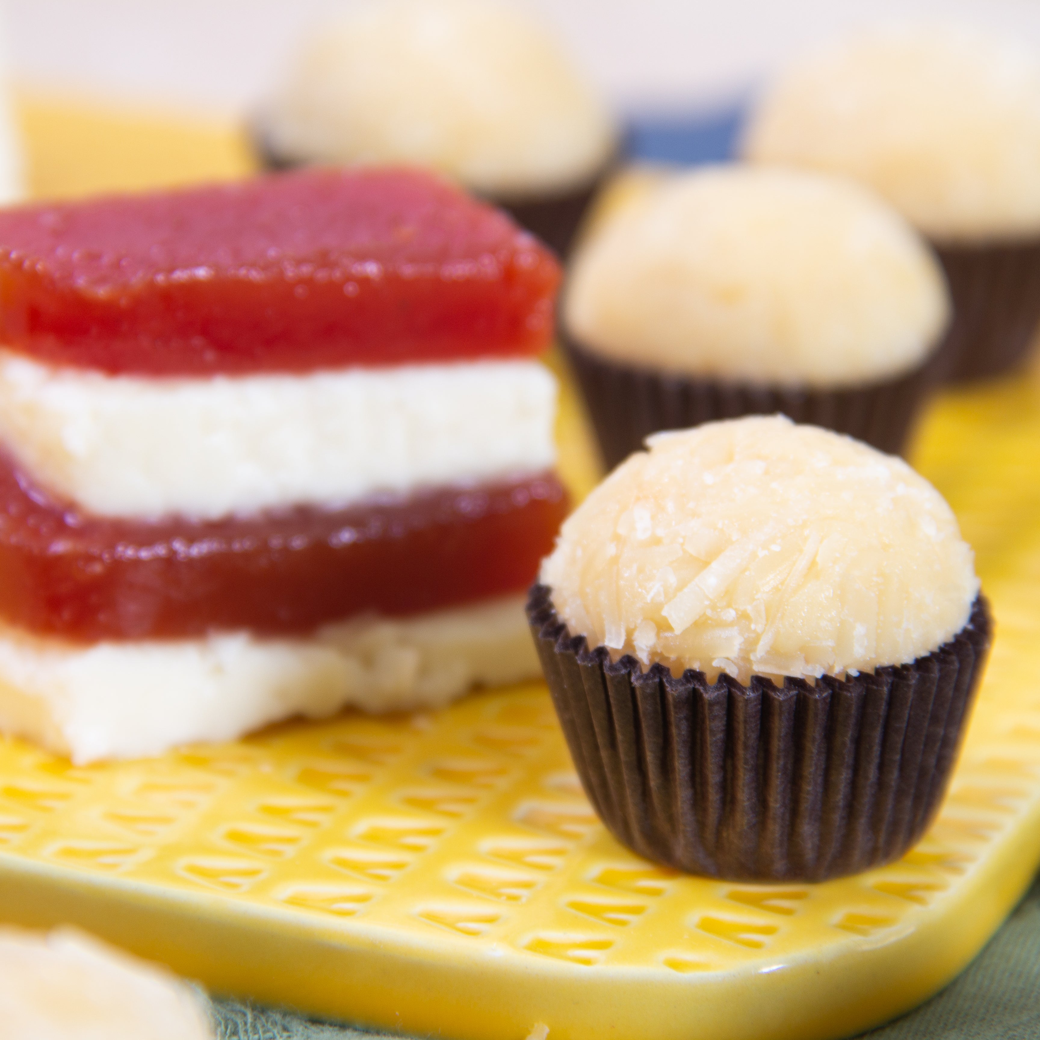 Guava Brigadeiro: Salty cheese + guava Goiabada