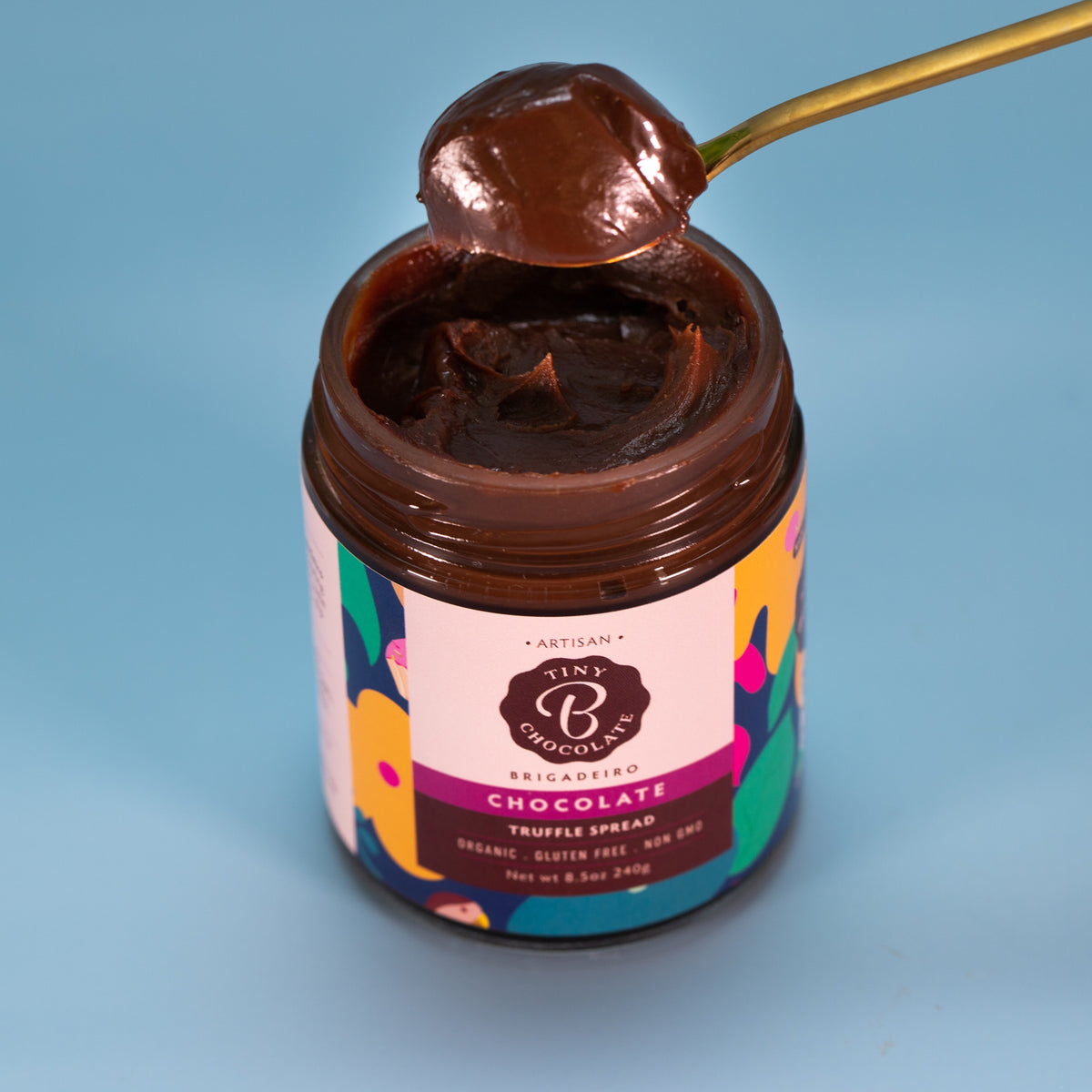 dark chocolate brigadeiro spread a colher