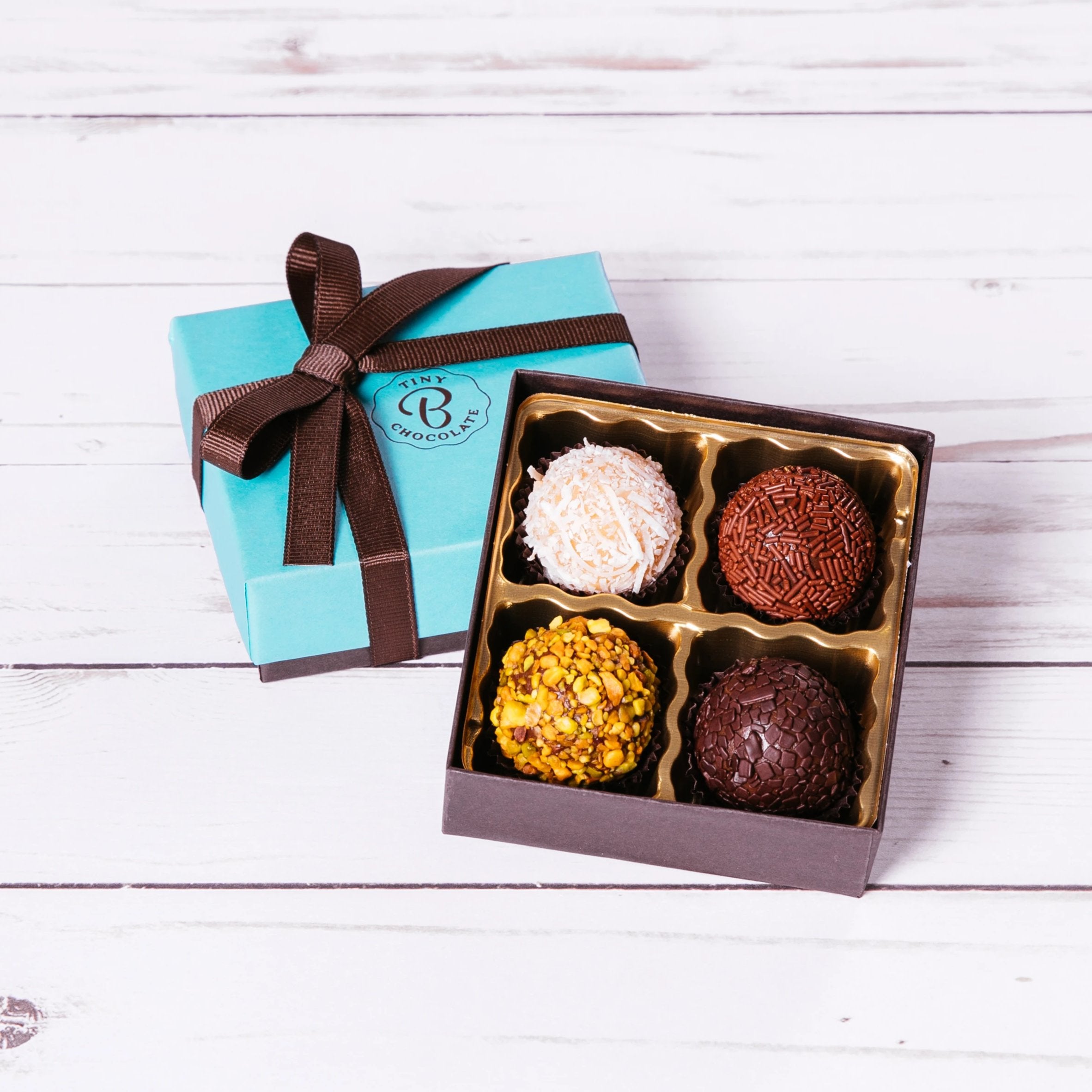 Brigadeiros with 4 different flavors